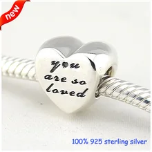 Подходит Пандора браслеты вы так любим серебряные бусины 925 пробы серебряные подвески DIY женские ювелирные изделия оптом 09258