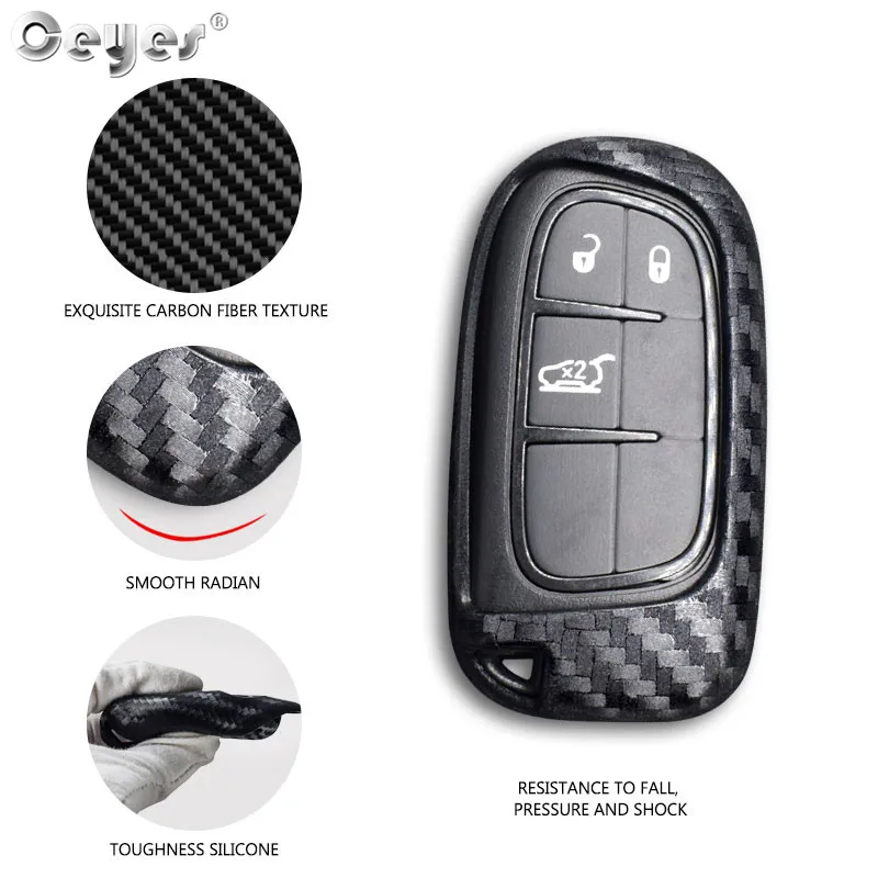 Car carbon fiber key cover for JEEP (2)