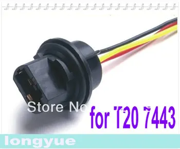 

longyue 10pcs T20 7443 light socket Headlight Wiring Harness CONNECTOR ADAPTER BULB WIRE