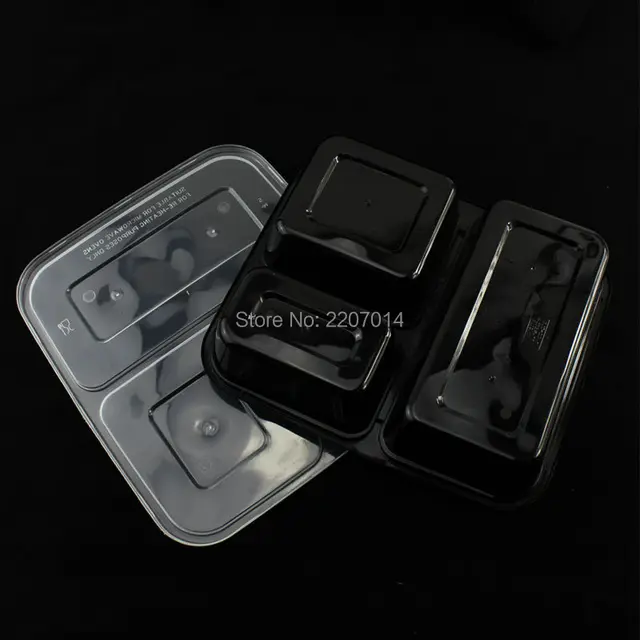 Online Shop 10 Pcs Disposable plastic plates 3-Compartment Microwave ... Online Shop 10 Pcs Disposable plastic plates 3-Compartment Microwave ...