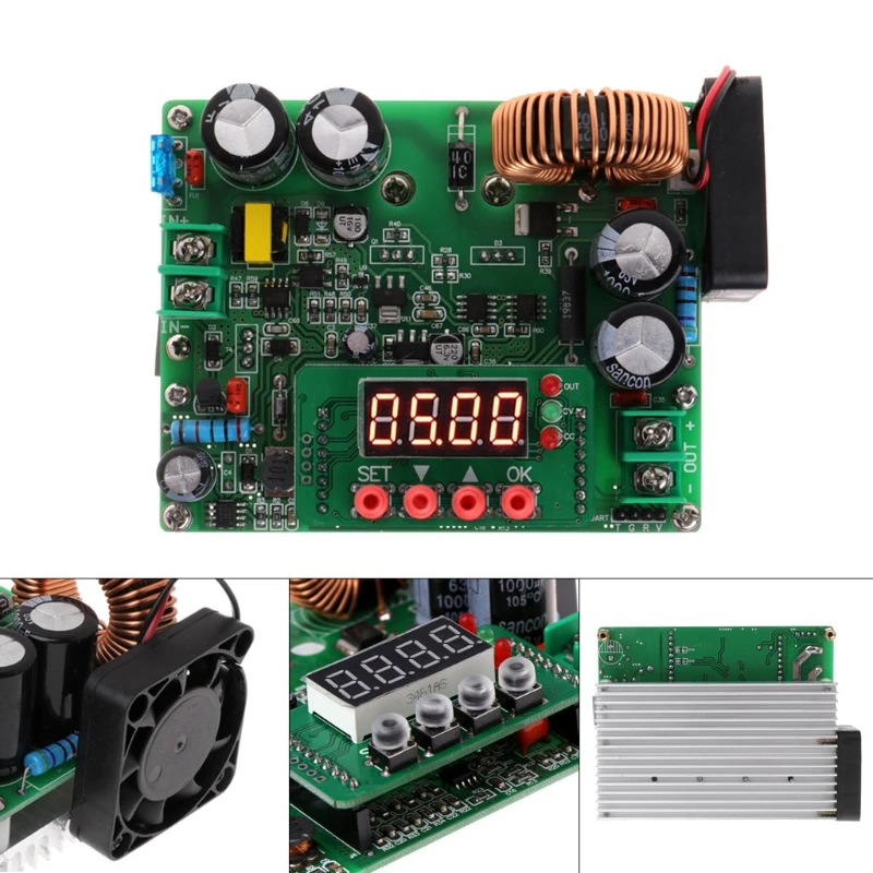 DC понижающий преобразователь Плата цифровой блок питания DC10V ~ 75V до 0 60V 12A 720W