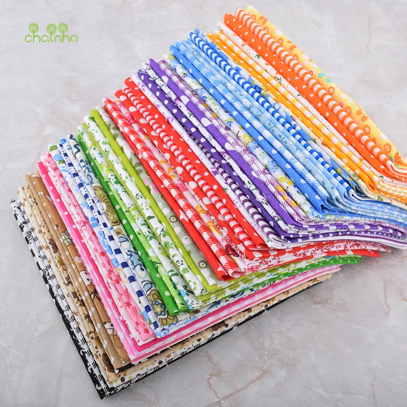 US $12.17 30% OFF|Chainho, 60 cái/lốc, ColorfulThin Đồng Bằng Bông Vải Chắp Vá Cho DIY Quilting & May, phần Tư chất béo Bó Mô Tela Chất Liệu,-trongVải từ Nhà & vườn trên AliExpress