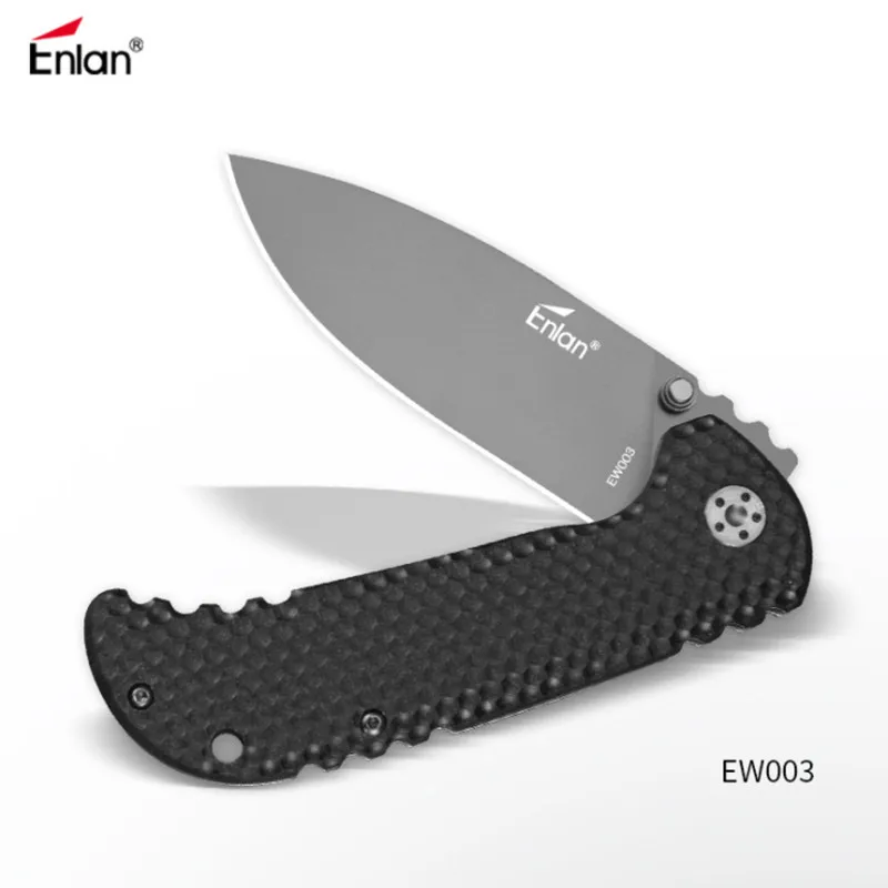 

58-60HRC Enlan EW003 8cr13 G10 or Wood Handle Folding knife Survival Camping tool Hunting Pocket Knife tactical edc outdoor tool