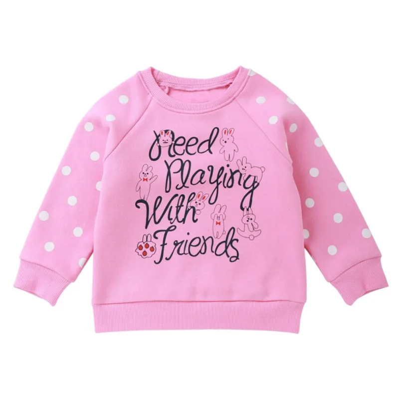 Baby Girls Sweatshirts Cotton Spring Autumn Child hoodies Letter Print