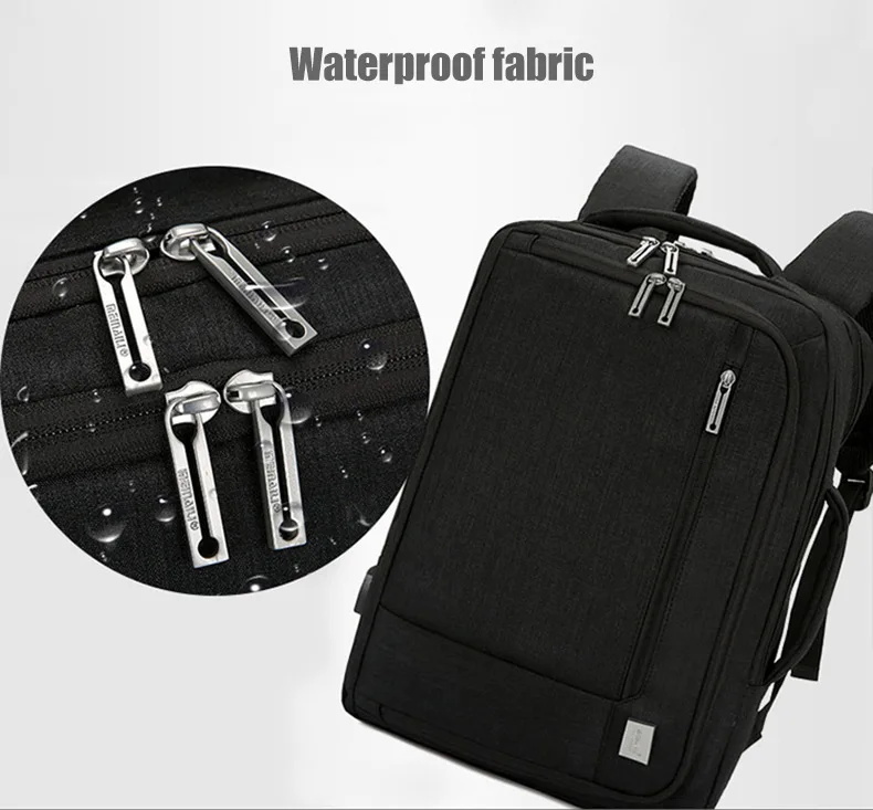 USB Charging Laptop Backpack For Men Waterproof Oxford Business Students Bags Women Male Travel Bag Backpacks Mochila XA31ZC