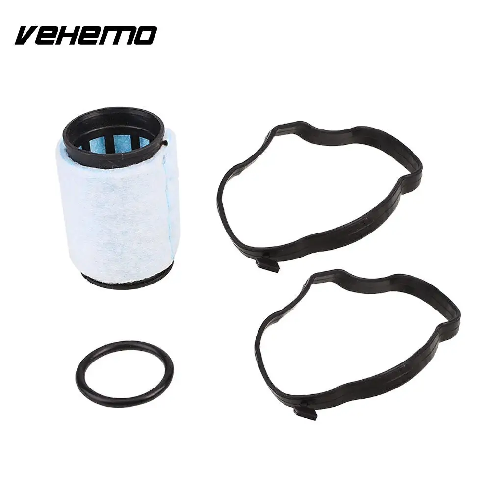 

Black with Gasket 11127793164 Oil Water Separator Oil Breather Filter Automobile Strainer Premium for BMW E38 E53 E46 E39 E46