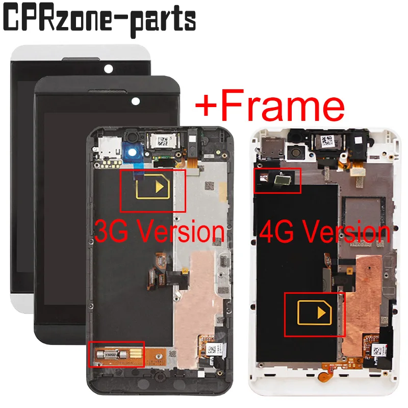 

4.2" lcd with frame For BlackBerry Z10 4G / 3G Version STL100-1 STL100-2 STL100-3 lcd display touch screen digitizer assembly
