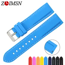 ZLIMSN Livraison Gratuite En Caoutchouc de Plongée Sport Montre Bandes 18 20 22 24mm Ceinture Libération Rapide Printemps Bar Silicone Montre Bracelet remplacement