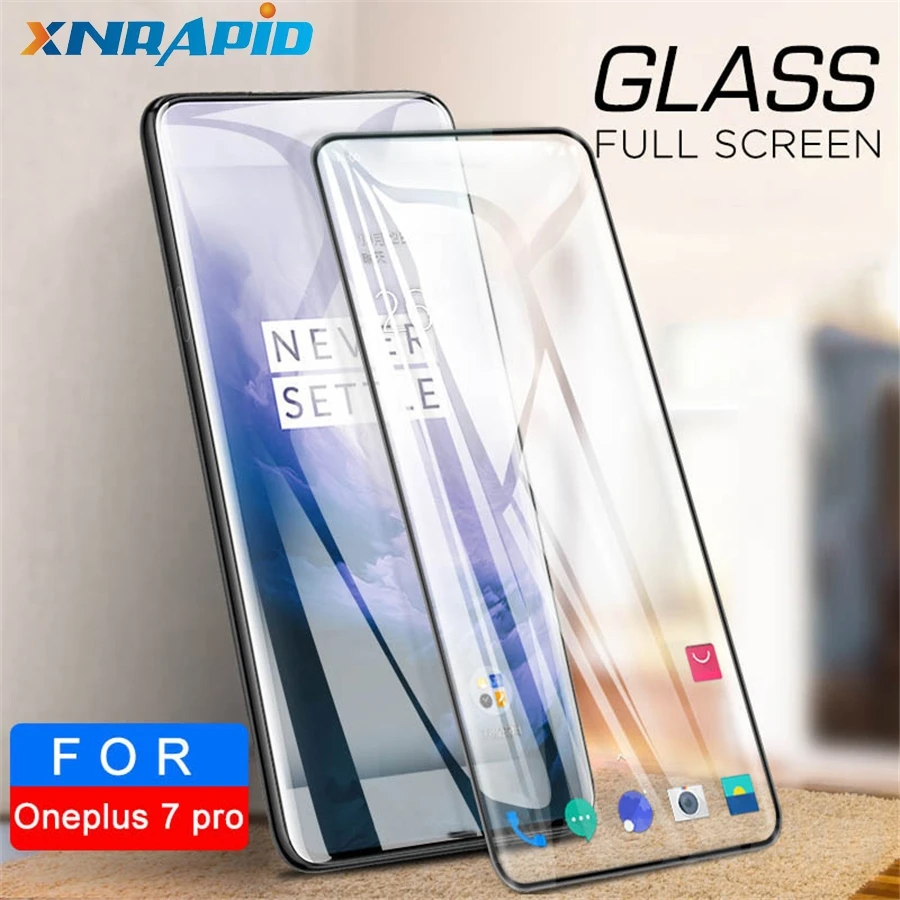

9D Full Glue Tempered Glass For OnePlus 7 Screen Protector Protective Phone Glass For OnePlus 7 pro Glass Tempered Cover Film