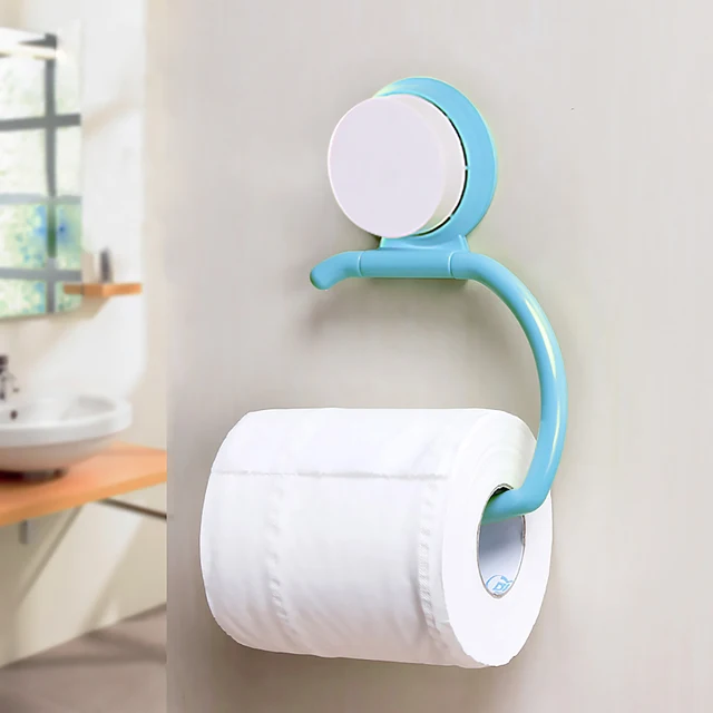 plastic toilet paper holder wall suction hanger tissue toilet paper holder rack bathroom accessories toilet roll - Bathroom Accessories Toilet Paper Holders plastic toilet paper holder wall suction hanger tissue toilet paper holder rack bathroom accessories toilet roll - Bathroom Accessories Toilet Paper Holders