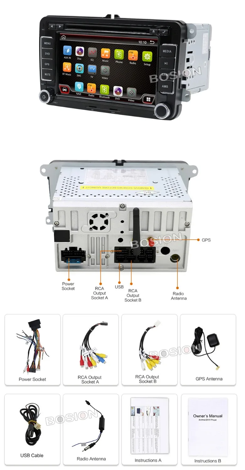 Top autoradio 2 din car dvd vw navigation for Volkswagen GOLF 4 GOLF 5 6 POLO PASSATCC JETTA TIGUAN TOURAN SCIROCCO T5 with GPS 4