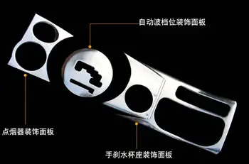 

Stainless Steel Car inner Gear panel water Cup holder decorative trim car styling case for Mitsubishi ASX Auto Accessories