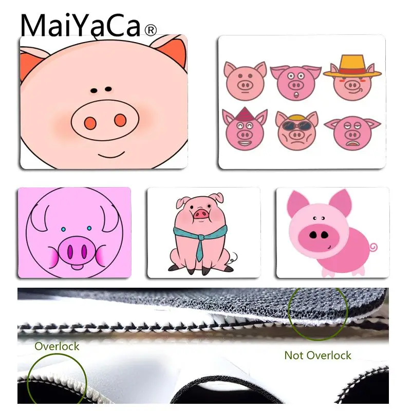 

MaiYaCa Boy Gift Pad Cartoon pig Anti-Slip Durable Silicone Computermats Size for 18x22cm 25x29cm Rubber Rectangle Mousemats