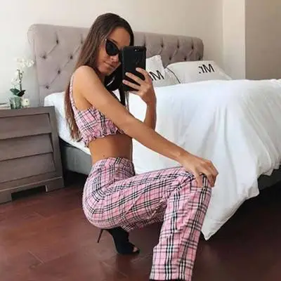 Cheap 208 hot Women'S Suit High Waist Leggings And Tops Two-Piece Suit Female lattice Backless Sportswear Set Cheap 208 hot Women'S Suit High Waist Leggings And Tops Two-Piece Suit Female lattice Backless Sportswear Set