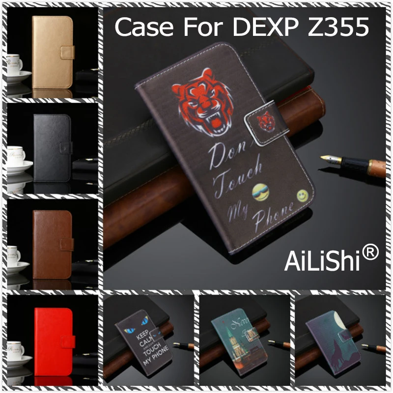 

AiLiShi PU Leather Case For DEXP Z355 Luxury Flip Top Quality Protective Cover Wallet With Card Slots Z355 DEXP Case In Stock
