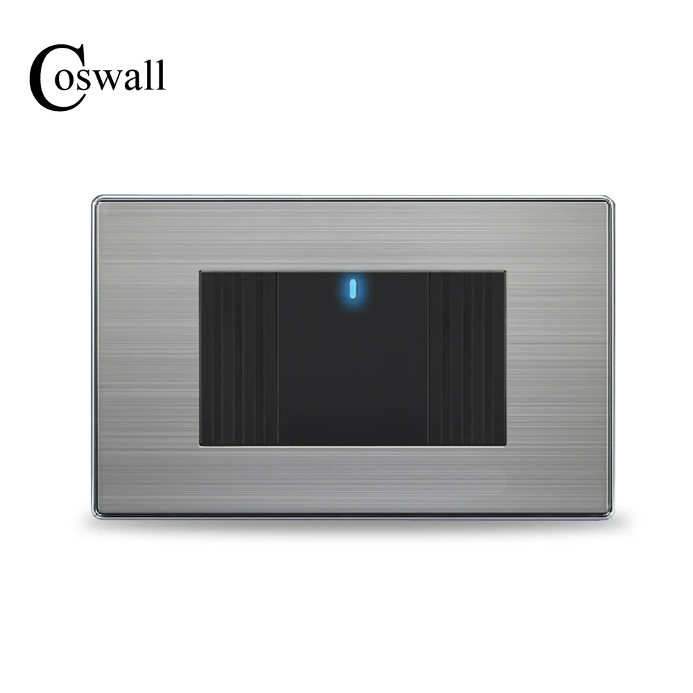 Coswall Us Standard 1 Gang 2 Way Light Switch With Led Indicator On Off Wall Switch Stainless