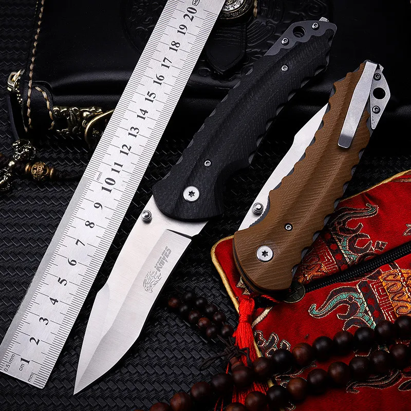 2016 Navajas Karambit Real Good Quality Utility Folding Knife,pocket Outdoor Survival G10 Fiber Board Handle Blade Fruit Gift