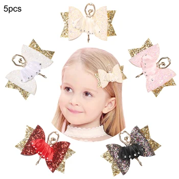

New 5Pcs/Pack newborn Baby Girls Scarce hair Lovely BB Clips Bowknot Hairpin Kid Hair Accessories Children mini Hair clip