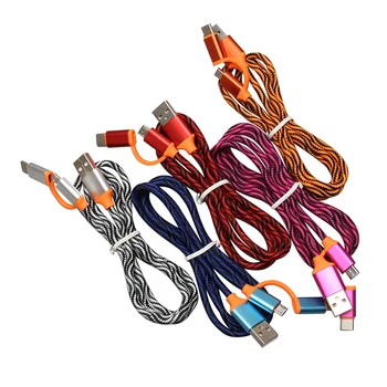 

2 in 1 USB Micro Cable Charger Data For iPhone X cable micro usb Charging Cables Android Wire Line 50 pcs
