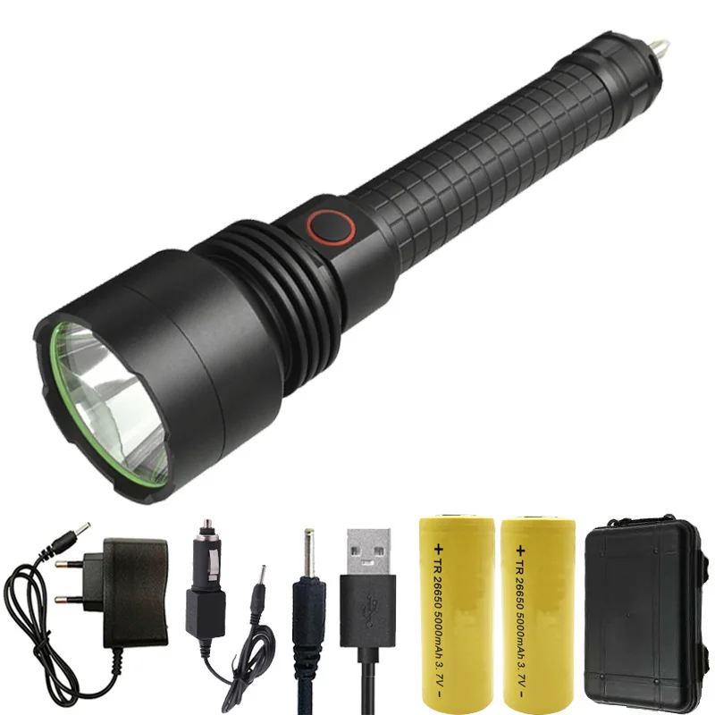 

Z201512 LED flashlight 10000 lumens Cree-XH P50 torch For 18650/26650 Battery Aluminum alloy Tactical flashlight defense Lantern