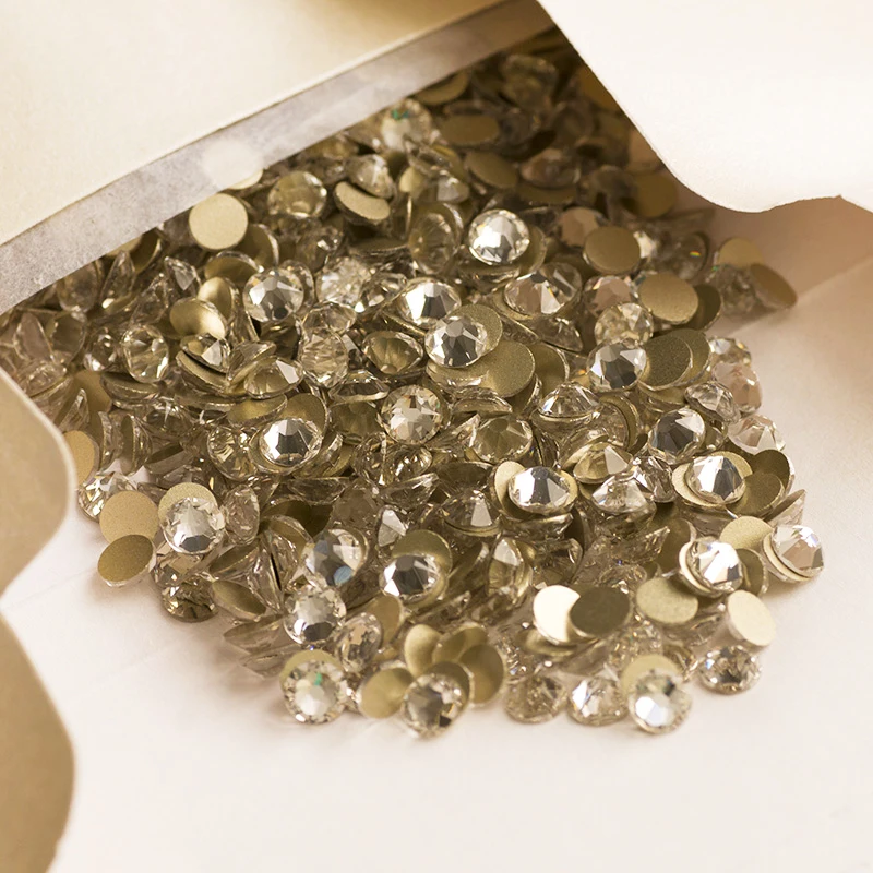 Billige YANRUO 2088NoHF 8 Große 8 Kleine Nicht Hotfix DIY Strass Kristall Strass Stick Auf Nagel Kunst Dekorationen DIY Hand kleidung