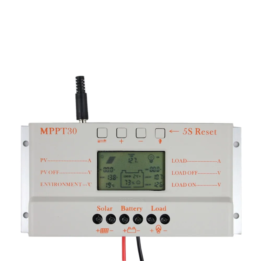 Y-SOLAR MPPT 30A Солнечный контроллер 5 В USB выход 12 в 24 В солнечная панель Батарея ЖК-зарядное устройство контроллеры 30 Ампер солнечный регулятор M30