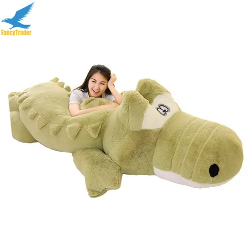 Fancytrader 118`` Jumbo Plush Crocodile Toy Soft Stuffed Alligator Sofa Bed Great Gift 300cm Biggest all Over the World (7)