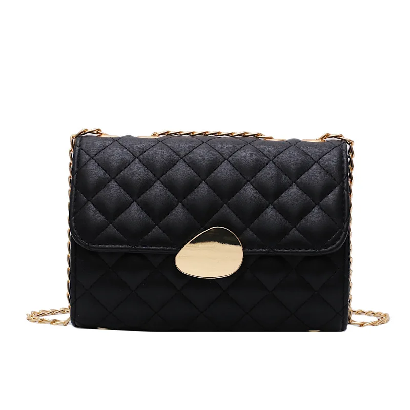 

New Women's Bag Rhombic Chain Fashion Single Shoulder Slung Female Bags for Women Female 2019 Wild Small Square Black Pink White