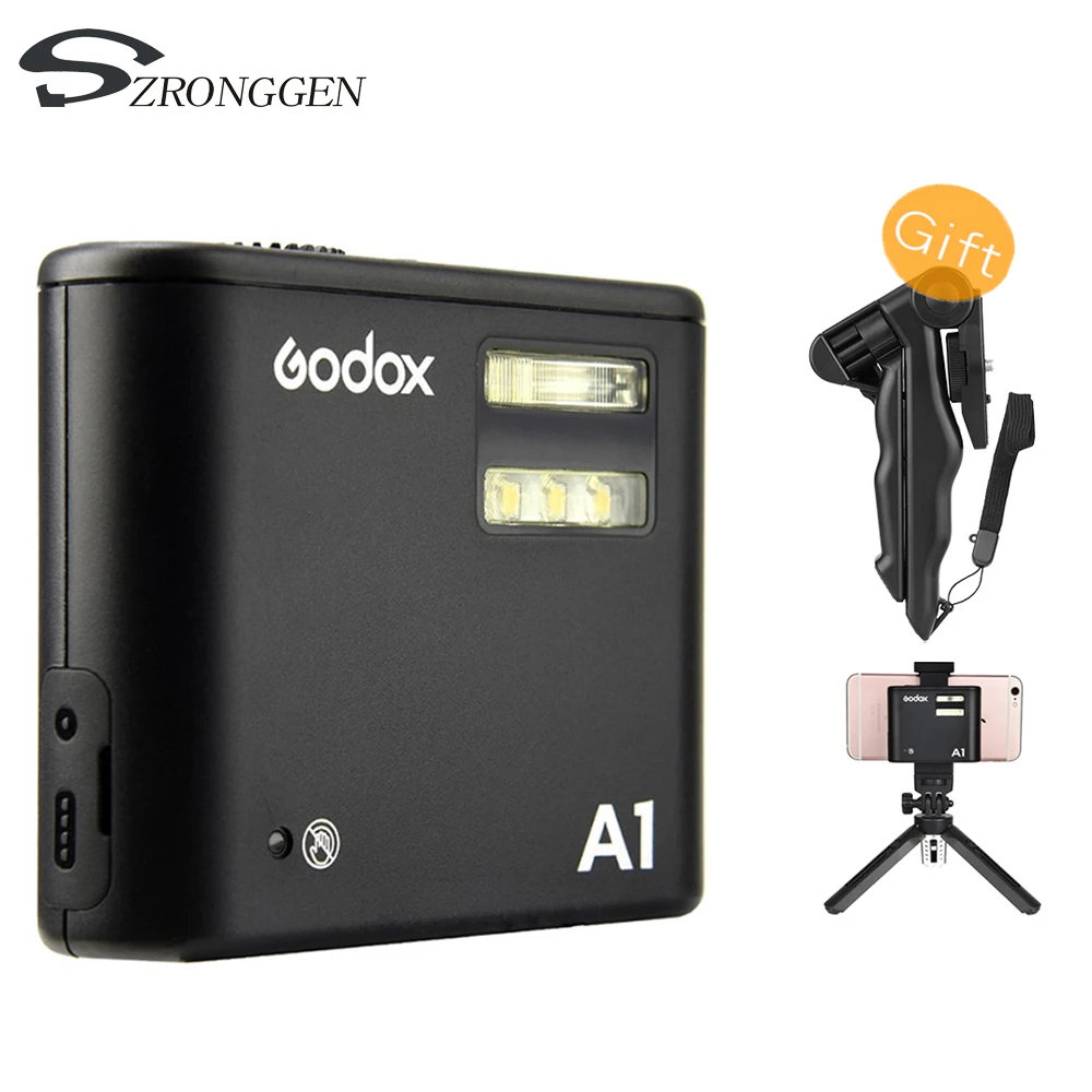 Предпродажа DHL Бесплатная доставка Godox A1 смартфон вспышка 2 4G беспроводной