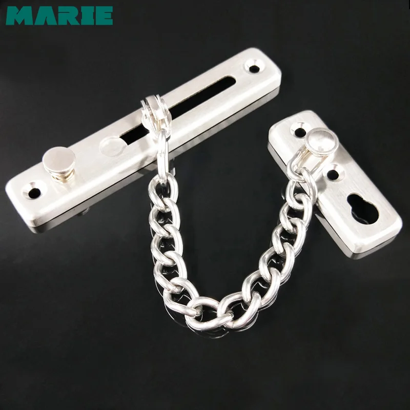 DG003 Sliding Door Lock Stainless steel#304 Door Lock Chain Bolt Safety Chain Hotel Office Security Chain Gate Cabinet Latches