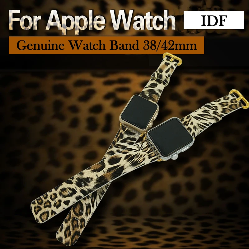 

For Apple Watch Series 4 5 6 7 Newest Genuine Cowhide Leather Watch Band Straps For Apple Watch Series 1 2 3 iWatch Watchbands