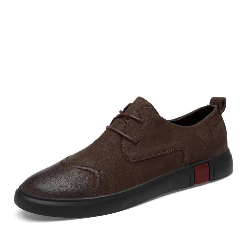 

Men Cow Leather Shoes Casual New Genuine Leather Shoes Men Oxford Fashion Lace Up Dress Shoes Outdoor Work Shoe Sapatos