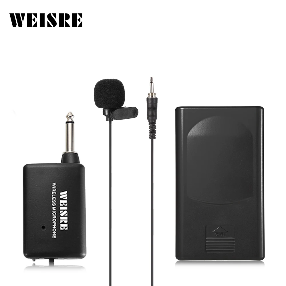 WEISRE DM 3308A Collar Microphone with Belt Pack Wireless Transmitter
