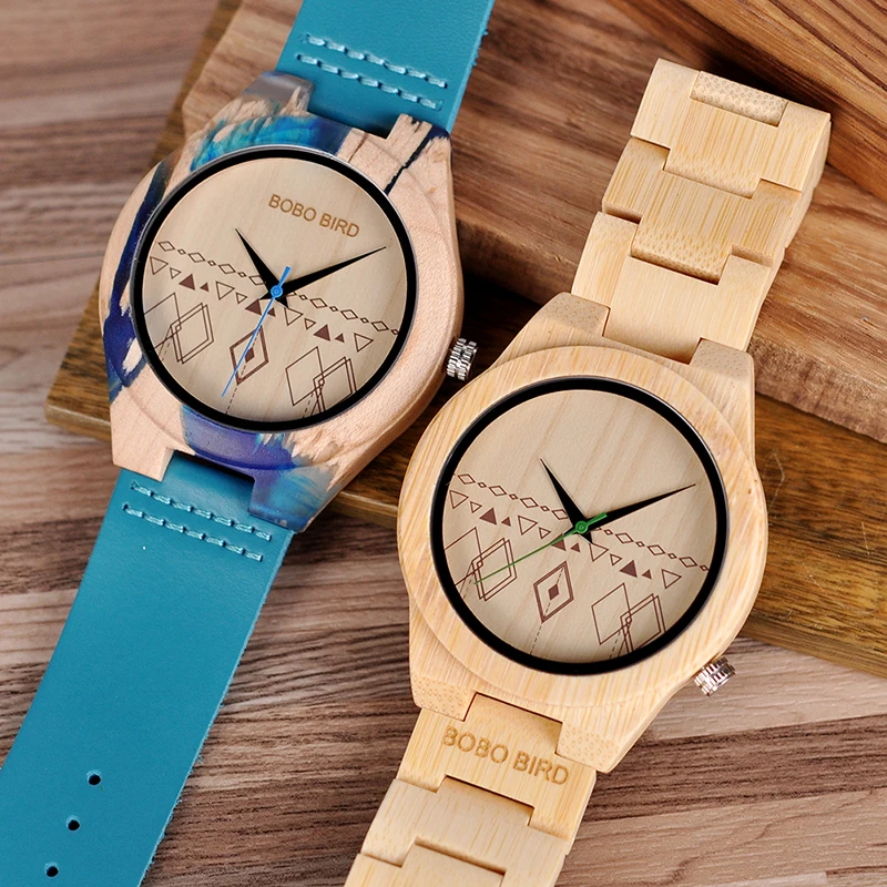 Watch Men Wooden relogio masculino BOBO BIRD Quartz Male Wristwatch Man with Leather Strap as Gift Customized Logo