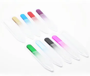 

5000X Cystal Glass Nail Files Durable File Nail Buffer Nail Care 3.5" /9CM Colorful #NF009