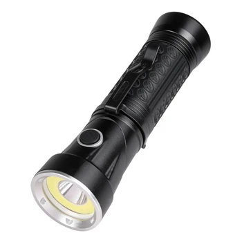 

Powerful LED Flashlight T6 COB 90 Degree Fold Multifunction Torch Light For Hunting Camping Search Lantern Emergencies Lamp