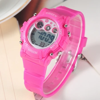 

Original OHSEN Brand Cool Child Boys Watch LED Digital ALarm Wristwatches Sports Fashion Kids 50m Waterproof Relojes Stop Watch