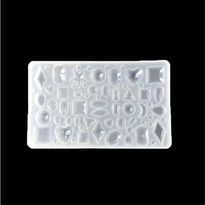 

DIY Crystal Drop Gel Silica Gel Mould Loving Geometry Drop Moon Semi-circle Five-star Pendant Mould Mirror Q064