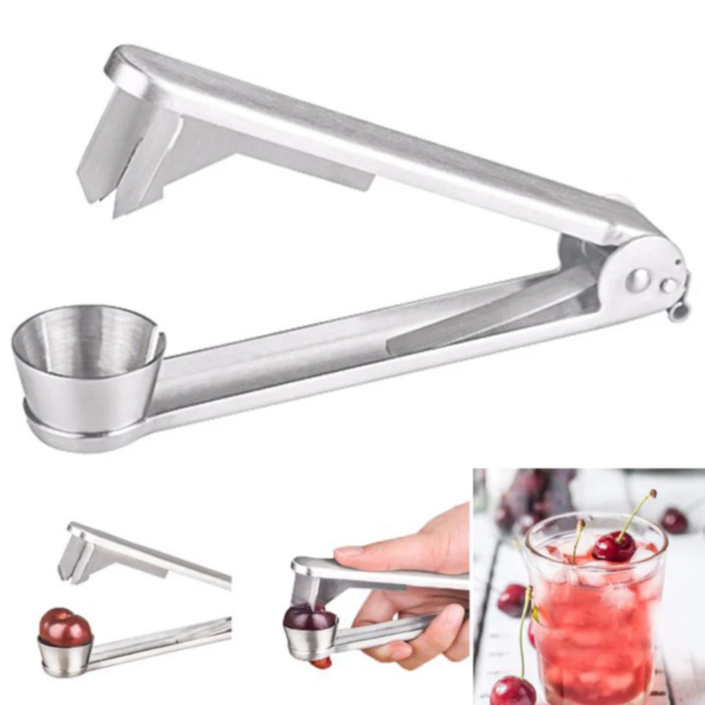 

Vegetable Fruit Useful Olives Seed Core Remover Stainless Steel Handheld Squeeze Manual Cherry Pitters Home Kitchen Gadget Tools