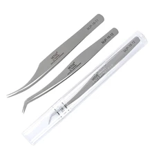 Vetus ультра жесткость Изогнутый пинцет Дельфин дизайн тонкой точки антистатические нержавеющая сталь пинцет для ресниц