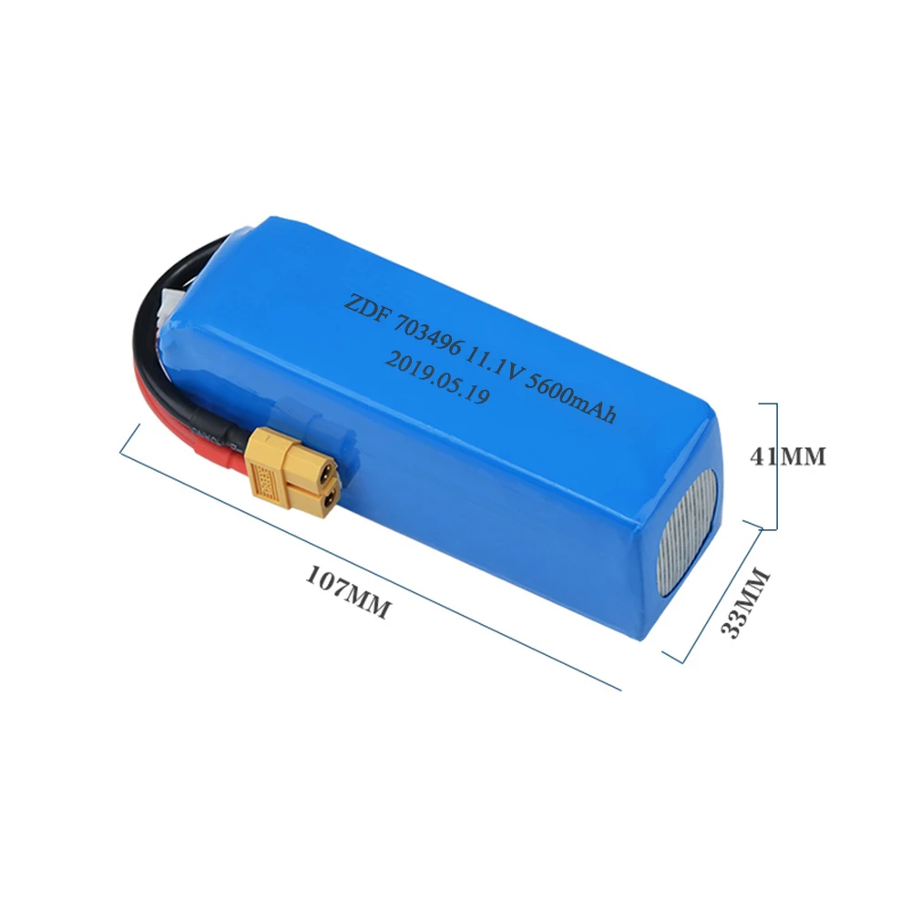 

ZDF 11.1V 5600mAh 3S 30C XT60 Taotuo Lipo Battery For V303 V393 CX-20 X380 RC Drone Helicopter Quadcopter Car