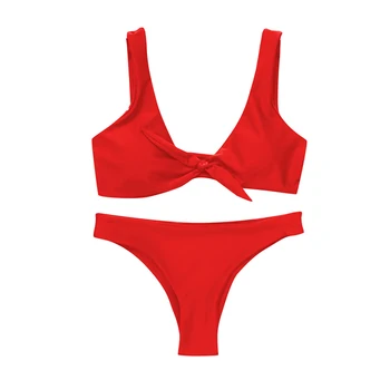 

Bikinis set Push Up Swimwear Women Two Pieces Swimsuit Low Waist Female Retro Solid Swim Suit Bikini maillot de bain femme 2018