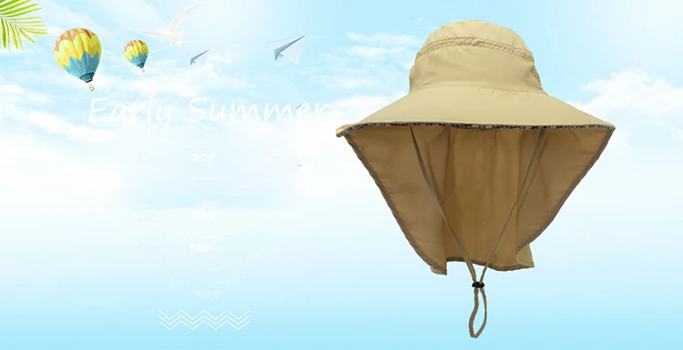 Outfly широкие карнизы солнцезащитная Кепка с утепленной шеей, гвардии Ladies'Summer ультрафиолетового UPF50+ Шапки для Для женщин