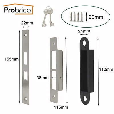 Probrico дверной врезной замок Противоугонная дверная ручка наружный межкомнатный дверной замок s цинковый сплав европейская безопасность дверной замок и оборудование