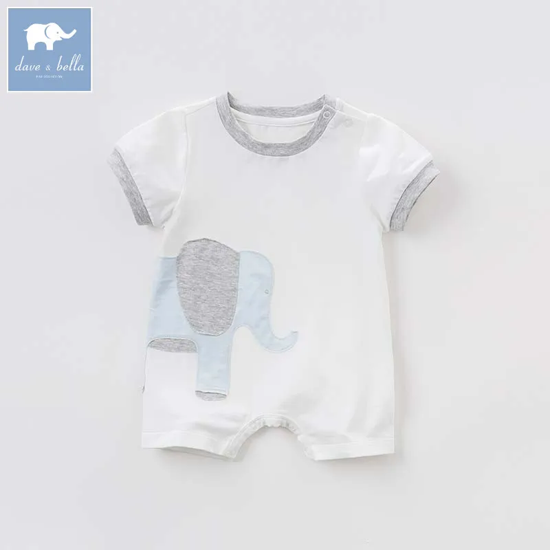 

Dave bella new born baby boy romper toddler summer clothing infant short sleeves clothes kids jumpsuit DB7556