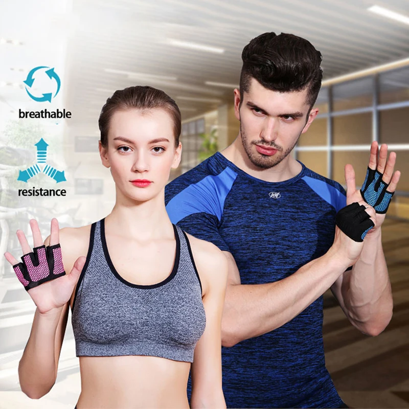 Weight Lifting Gloves Body Building Anti-slip 4Fingers Breathable Gloves Heavyweight Sport Exercise Fitness Gloves For Men Women