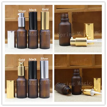 

50/lot 30ML Frosted Brown Glass Bottles With Sprayer/pump,For Lotion/Essence/Liquid Foundation Cosmetic Container,Perfume Bottle