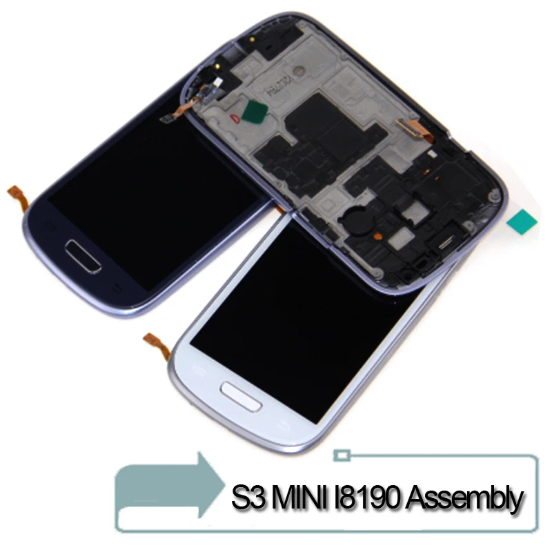 Для samsung i8190 GT-i8190 i8195 i8200 Galaxy S3 мини ЖК-дисплей Дисплей + Сенсорный экран дигитайзер