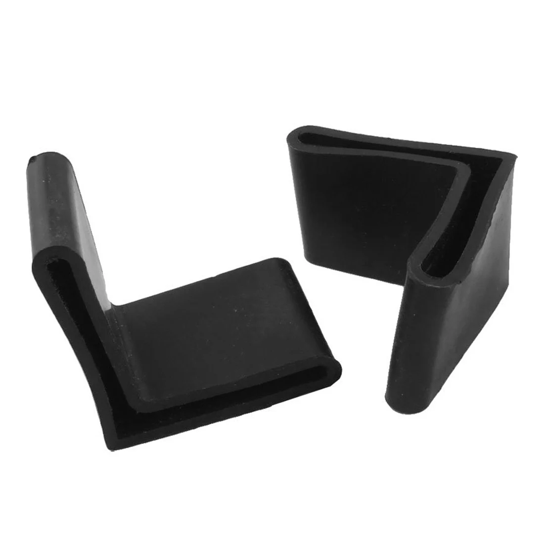 PHFU Rubber Covers Furniture Angle Iron Foot Pads 40mm x 40mm 10 Pcs Blackin Furniture Legs
