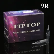 100Pcs Grey Disposable Tattoo Tips 9RT Sterile Assorted Plastic Classical Tattoo Tips For Tattoo Machine Free Shipping